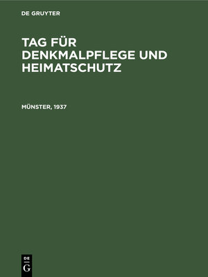 cover image of Münster, 1937